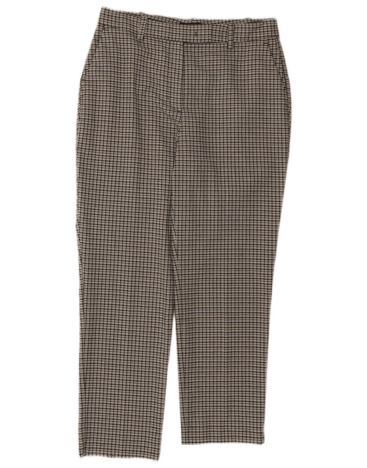 Pantaloni tăiați pentru femei Marks & Spencer UK 10 Small W30 L24 Gri Check