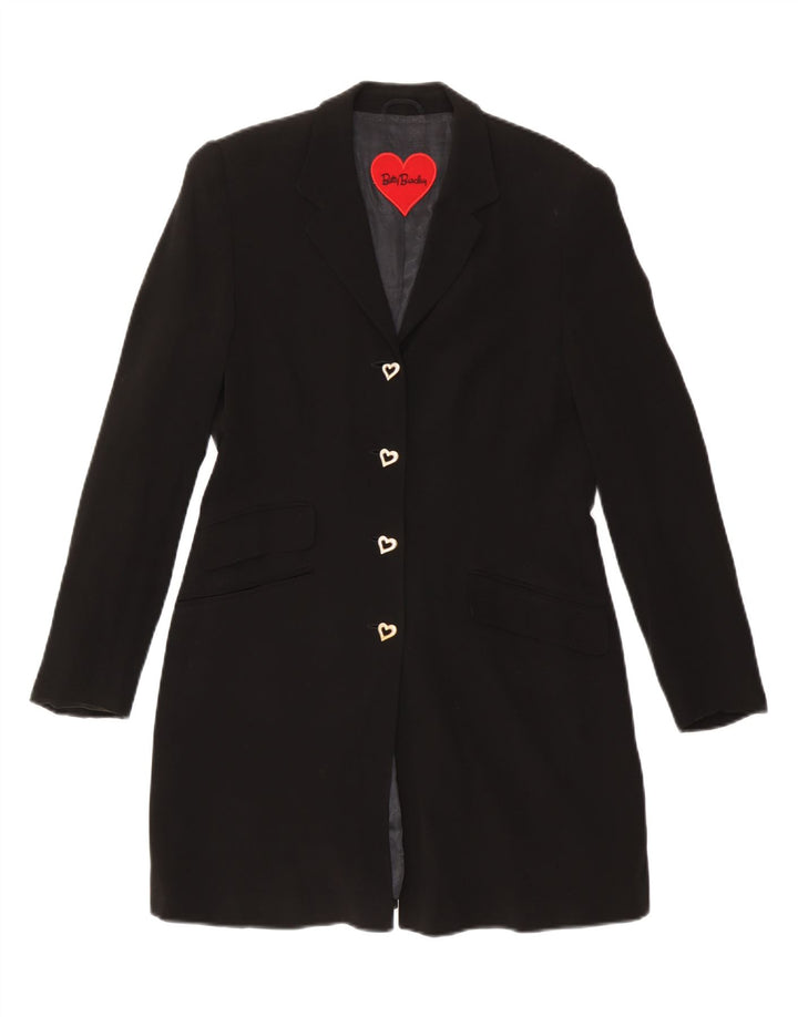 Jachetă pentru femei Betty Barclay, cu 4 nasturi, cu paragate, UK 12 Medium Black
