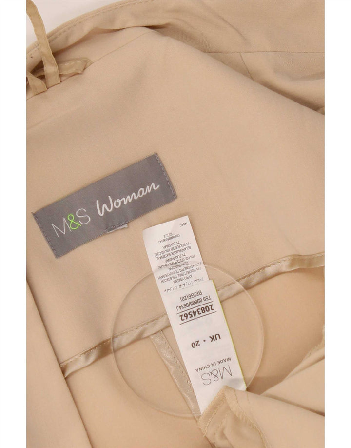 Jachetă pentru femei Marks & Spencer Open Blazer UK 20 2XL Bej Poliester