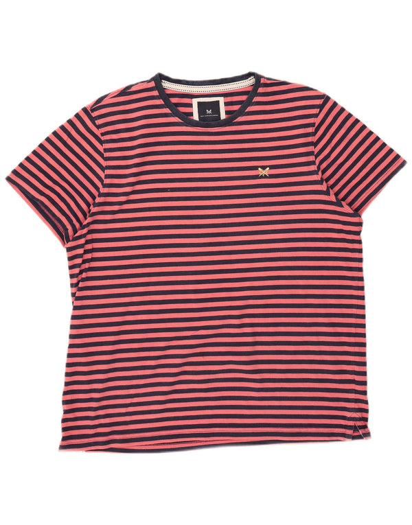 Crew Clothing Bărbați mânecă scurtă tricou obișnuit Top 2XL bumbac cu dungi roz