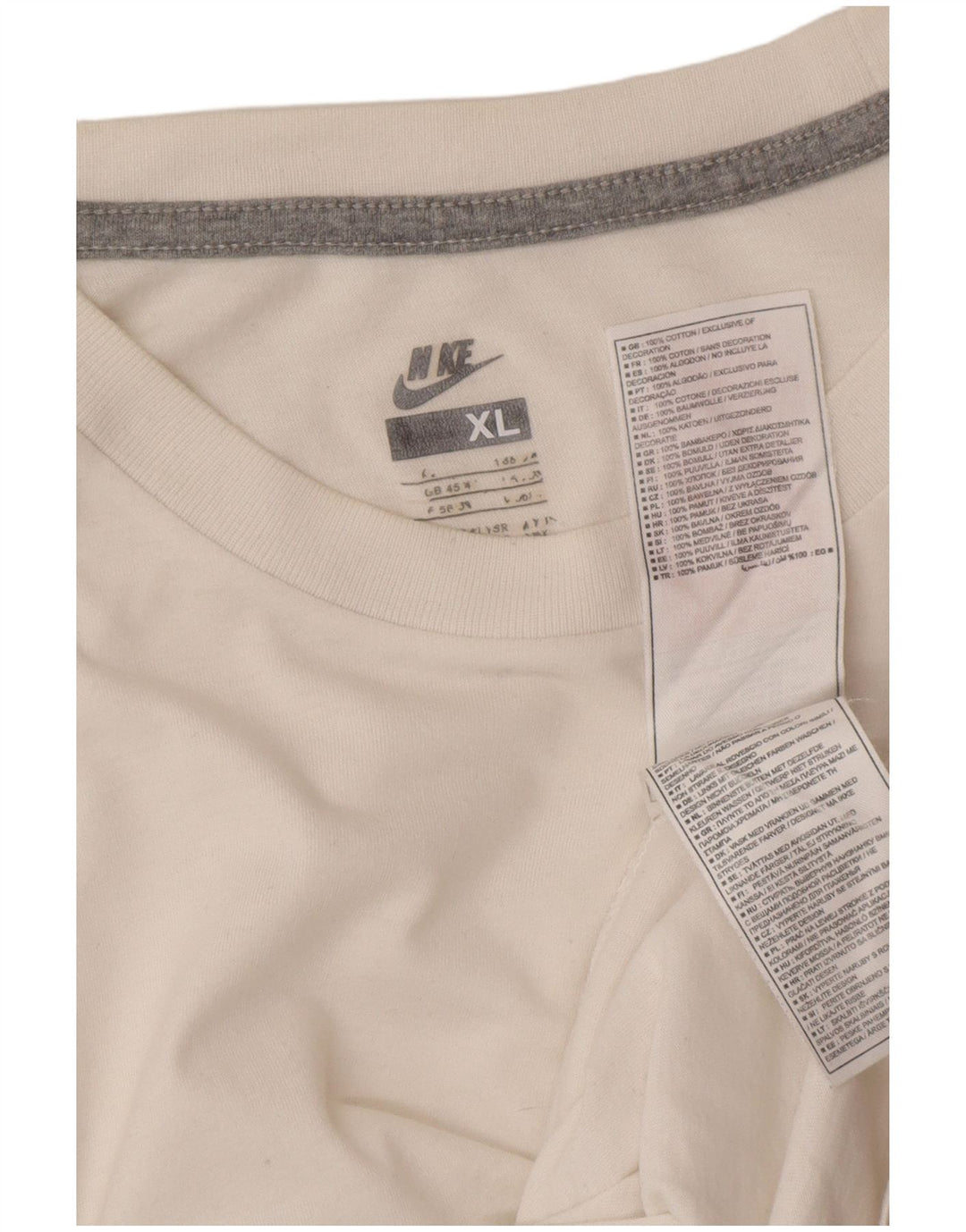 Tricou pentru bărbați NIKE Top UK 45/47 XL Bumbac alb