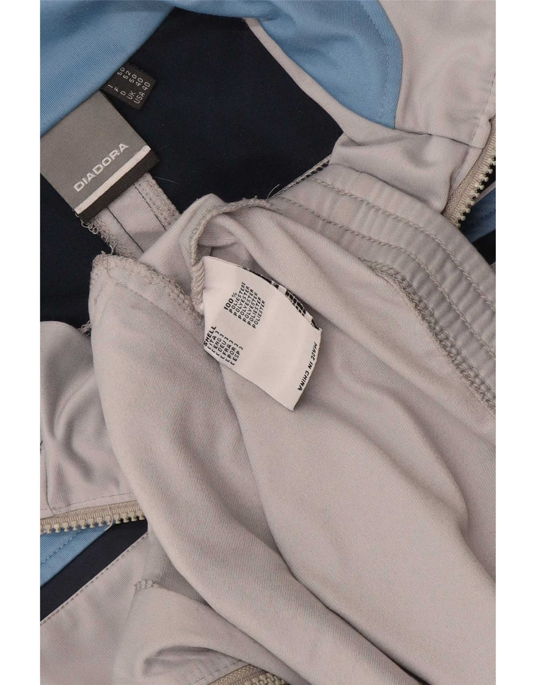 Jachetă de trening pentru bărbați Diadora UK 40 Gri mediu Poliester color bloc
