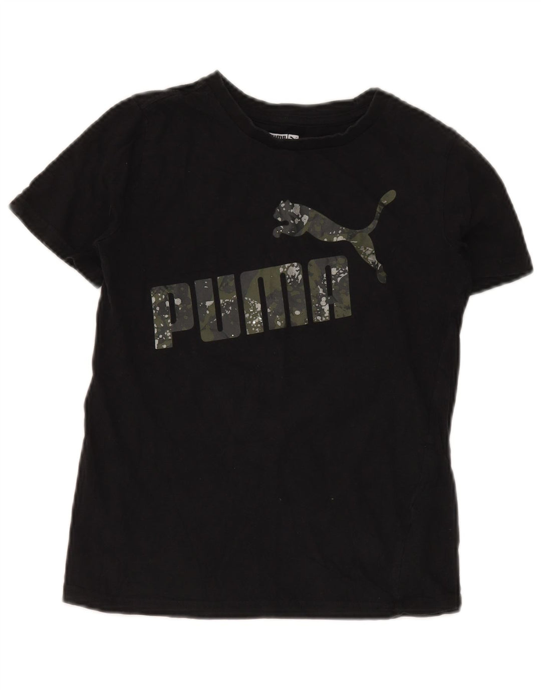 Tricou grafic PUMA pentru băieți Top 10-11 ani mediu negru