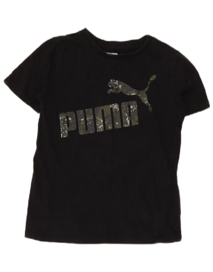 Tricou grafic PUMA pentru băieți Top 10-11 ani mediu negru