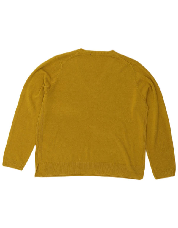 Pulover pentru femei Marks & Spencer cu decolteu în V UK 18 XL Galben acrilic