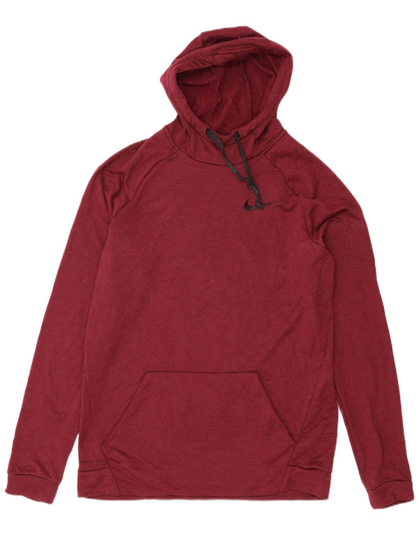 Pulover Nike Dri Fit pentru bărbați cu glugă, mare, din poliester Bordeaux