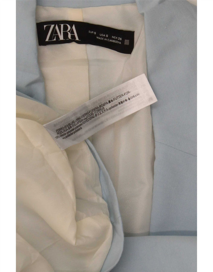 Blazer supradimensionat cu 2 nasturi Zara pentru femei UK 10 Small Blue