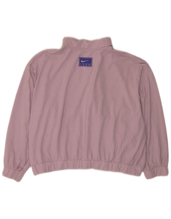 Jachetă de top pentru trening supradimensionată Nike Dri Fit Graphic pentru femei UK 18 XL Violet