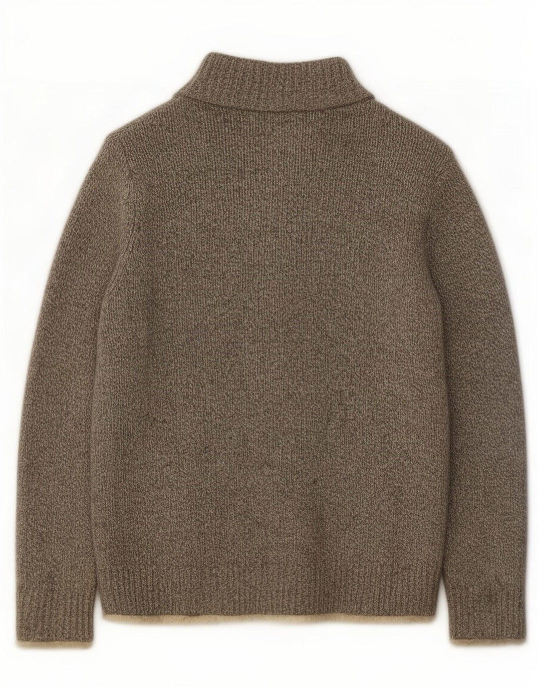 Pulover cardigan pentru bărbați L.L.Bean, lână de miel, gri mediu