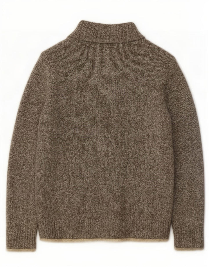 Pulover cardigan pentru bărbați L.L.Bean, lână de miel, gri mediu
