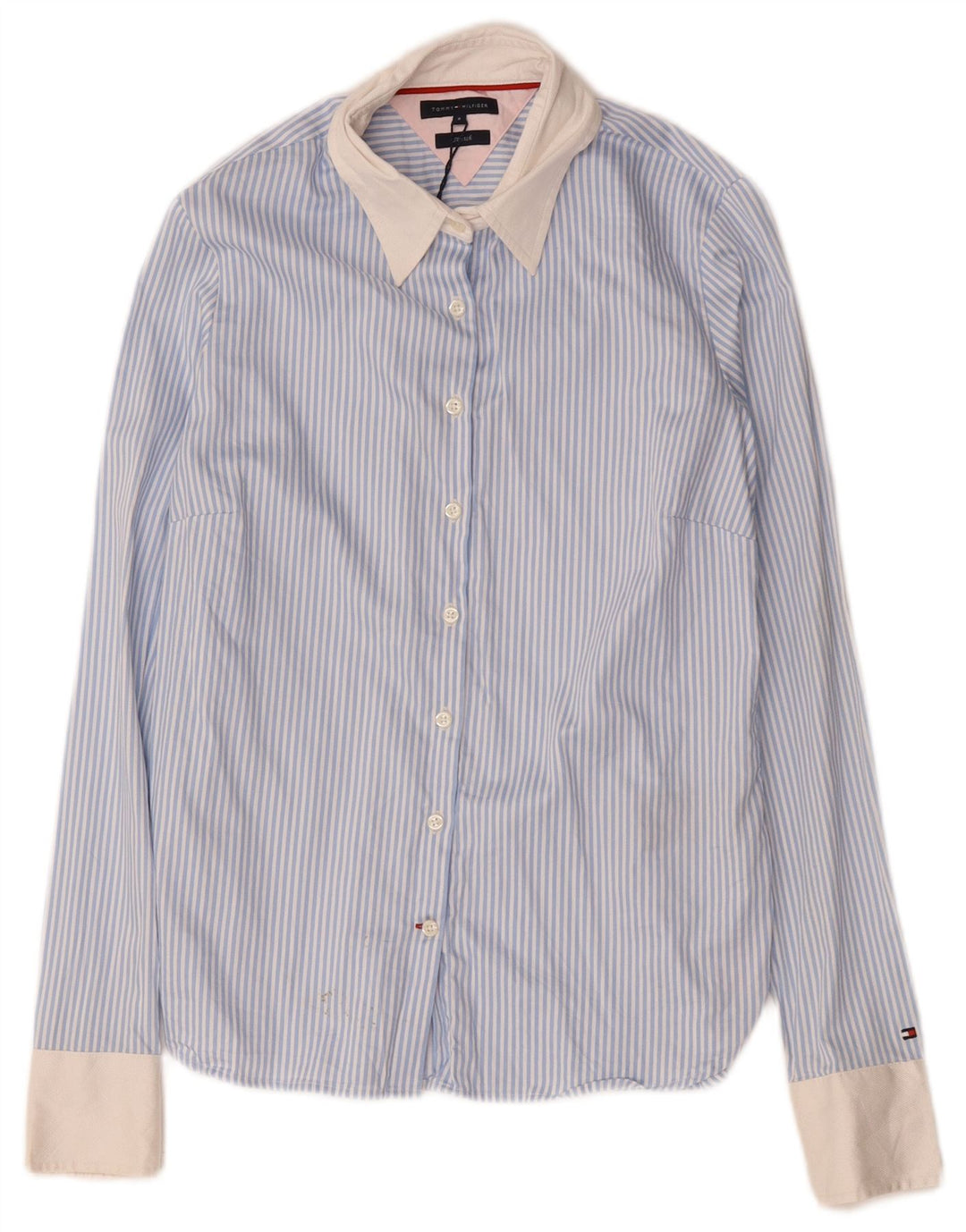 Cămașă Tommy Hilfiger pentru femei US 6 Medium Blue Pinstripe Bumbac