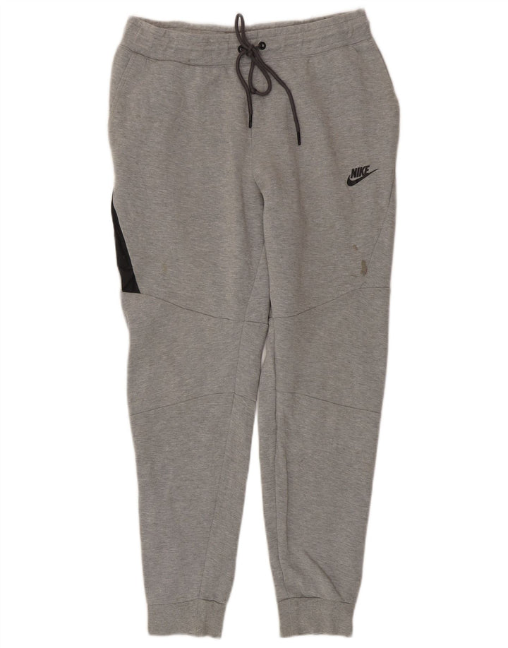 Pantaloni de trening pentru bărbați Nike Pantaloni de jogging, gri mediu, bumbac color bloc