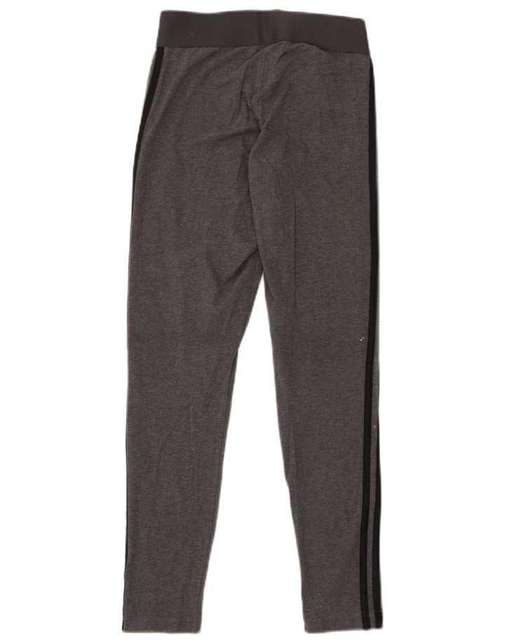 Leggings pentru femei ADIDAS UK 8/10 mic bumbac gri