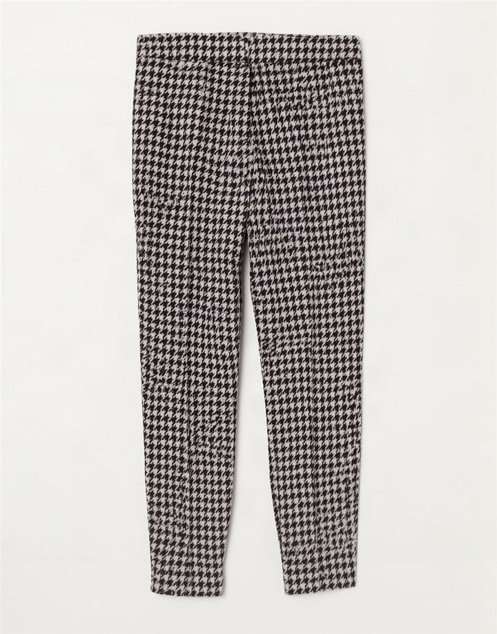 Pantaloni cropped slim pentru femei Hugo Boss L28 L26 picior de găin negru