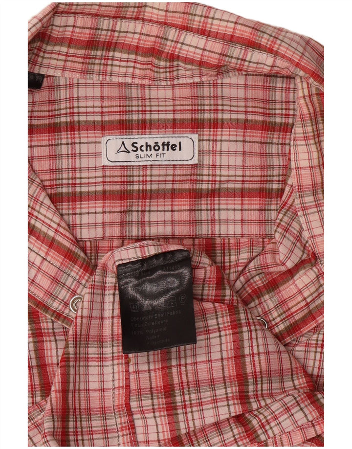 Cămașă pentru femei Schoffel Slim Fit UK 14 Medium Red Check Poliamidă