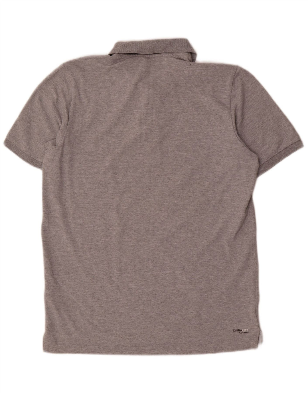 Tricou polo Adidas Climalite pentru bărbați, bumbac gri mare