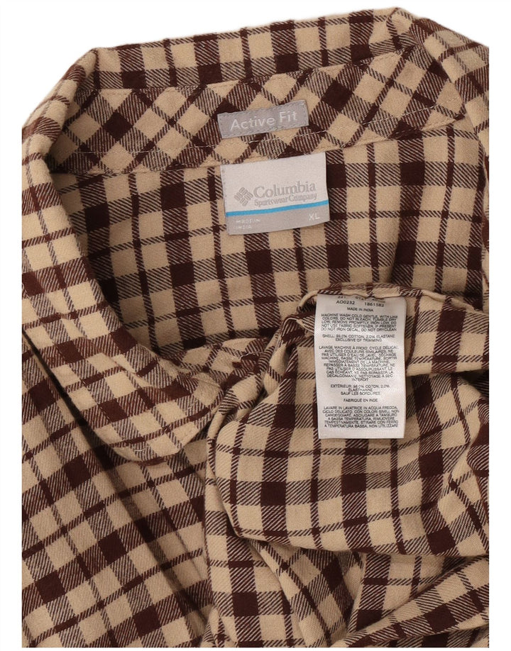 Cămașă Columbia Active Flannel pentru bărbați, XL, bej, din bumbac