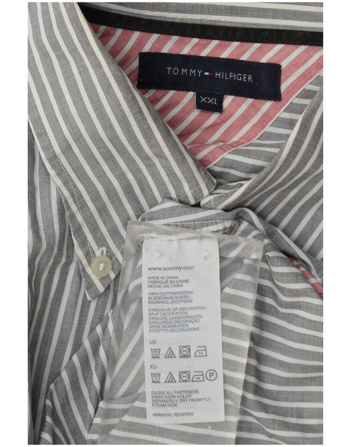 Cămașă pentru bărbați Tommy Hilfiger 2XL, bumbac cu dungi gri