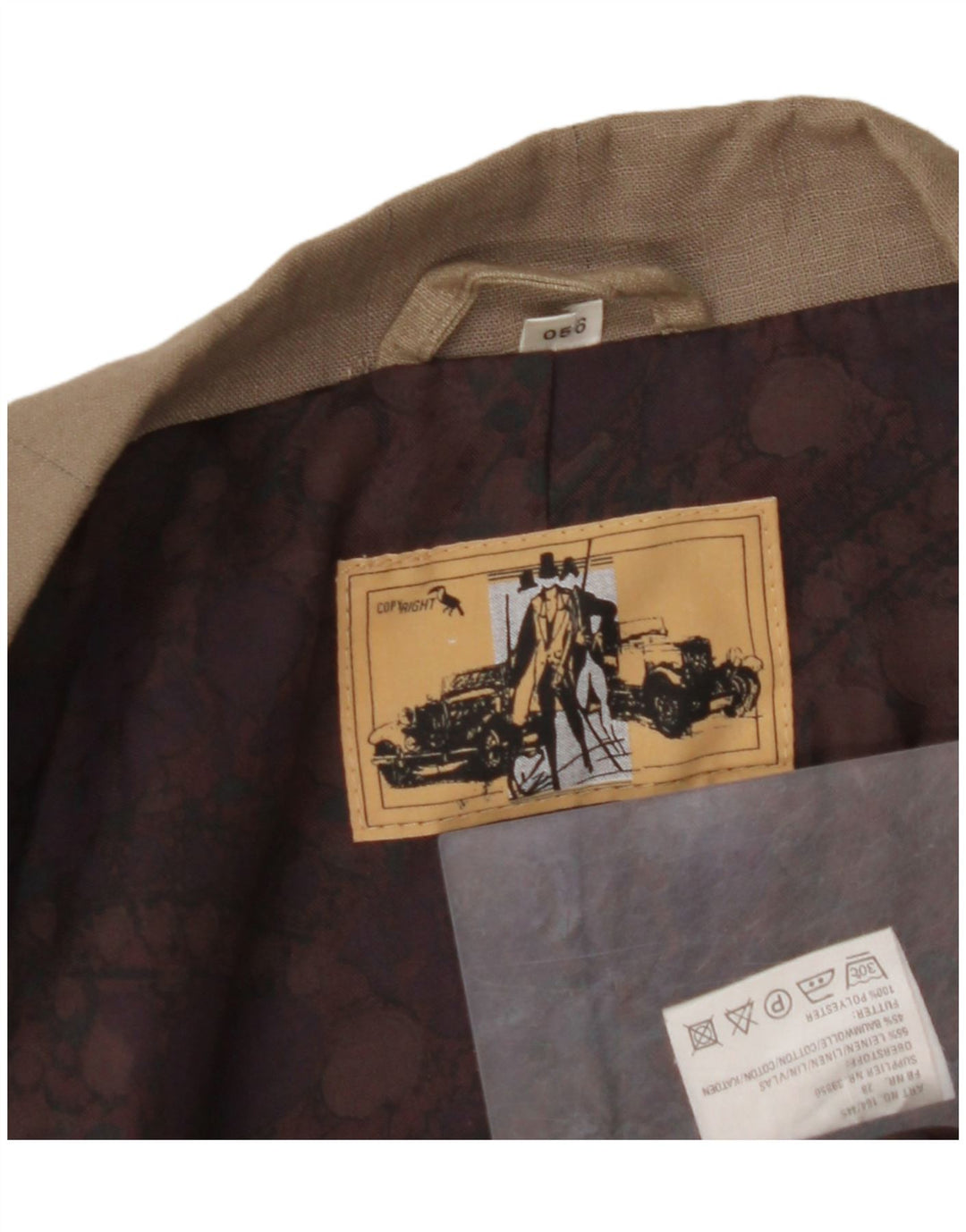 Jachetă pentru bărbați VINTAGE cu două piepturi EU 56 3XL in maro