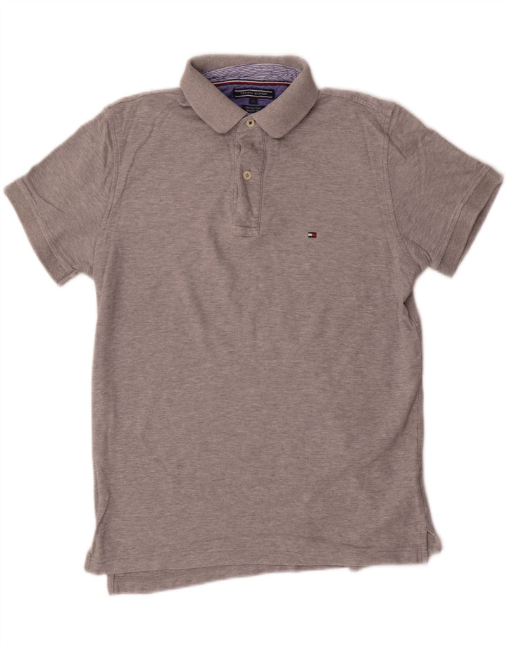 Tricou polo TOMMY HILFIGER pentru bărbați, bumbac, gri mediu