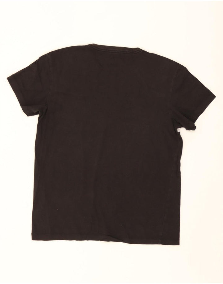 CALVIN KLEIN JEANS Mens Graphic T-Shirt Top Medium Black Colourblock Vintage Calvin Klein Jeans and Second-Hand Calvin Klein Jeans from Messina Hembry 