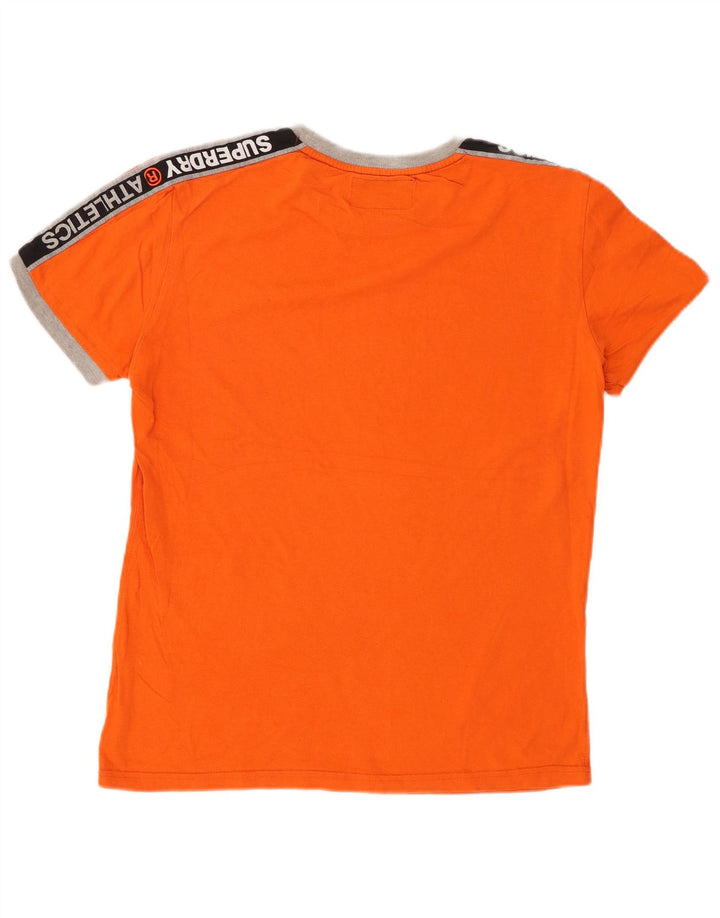 Tricou grafic pentru bărbați SUPERDRY Top portocaliu mediu bumbac color bloc