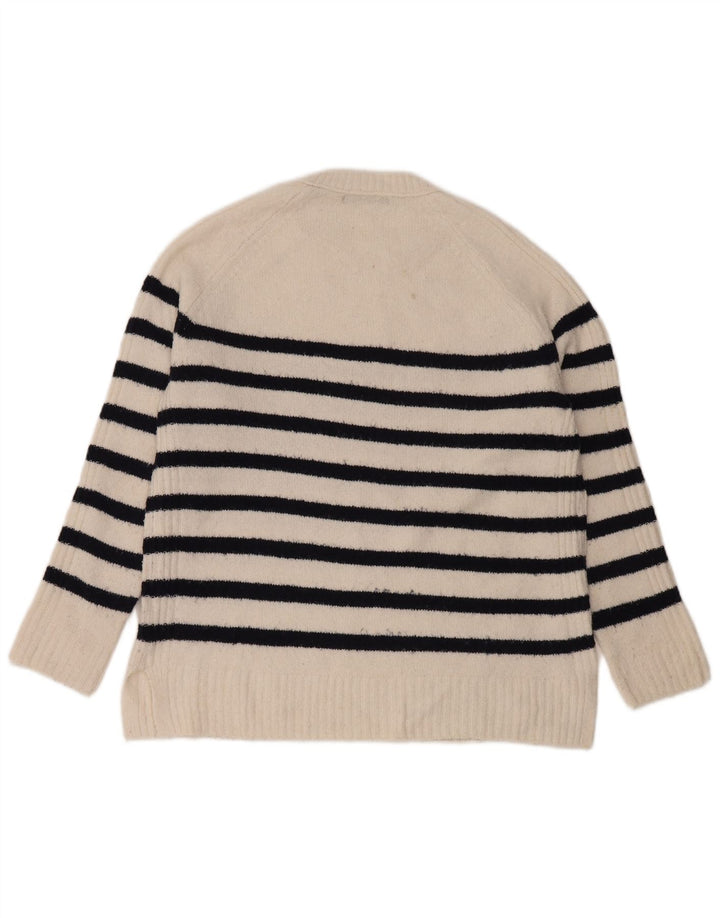 Pulover pentru femei Marks & Spencer cu decolteu triplu UK 14 Medium Off White