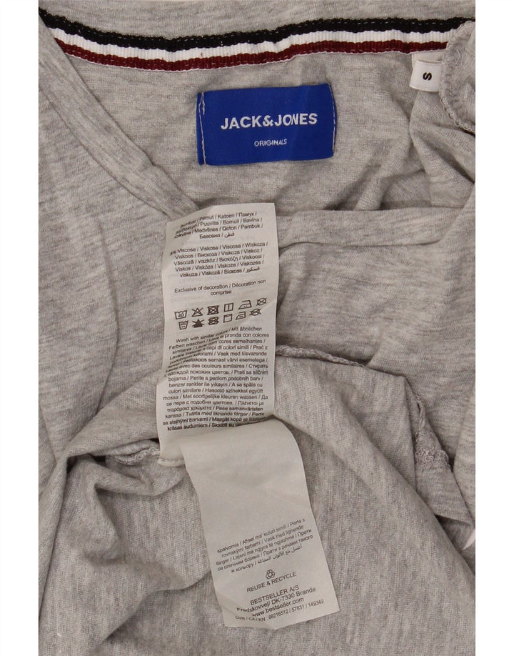 Tricou grafic Jack & Jones pentru bărbați Top mic din bumbac gri