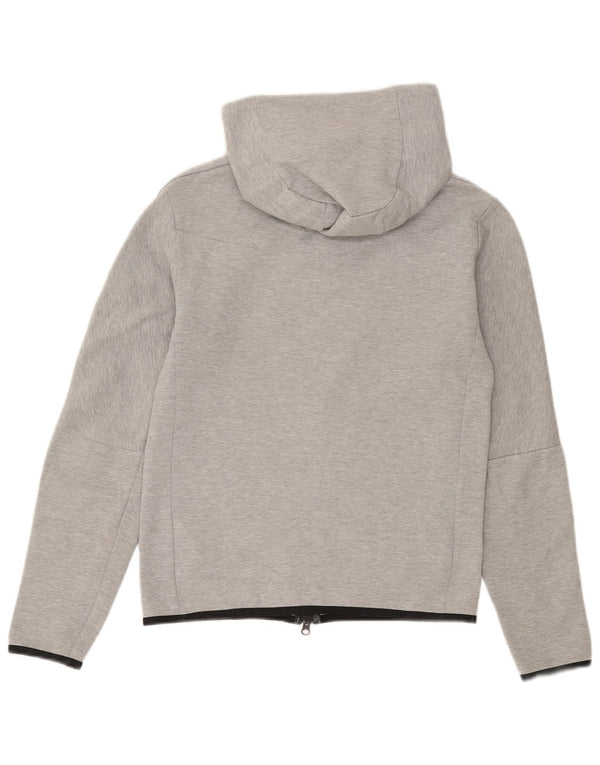 Hanorac supradimensionat cu fermoar Nike pentru femei UK 6 XS bumbac gri