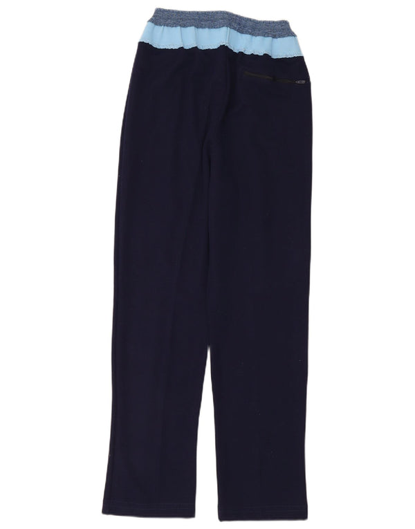 Pantaloni drepți casual de damă vintage W26 L28 bleumarin colorblock