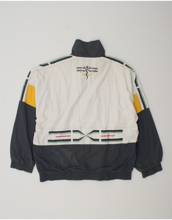 Jachetă de trening grafică LOTTO, cu croiala largi, albă, mică