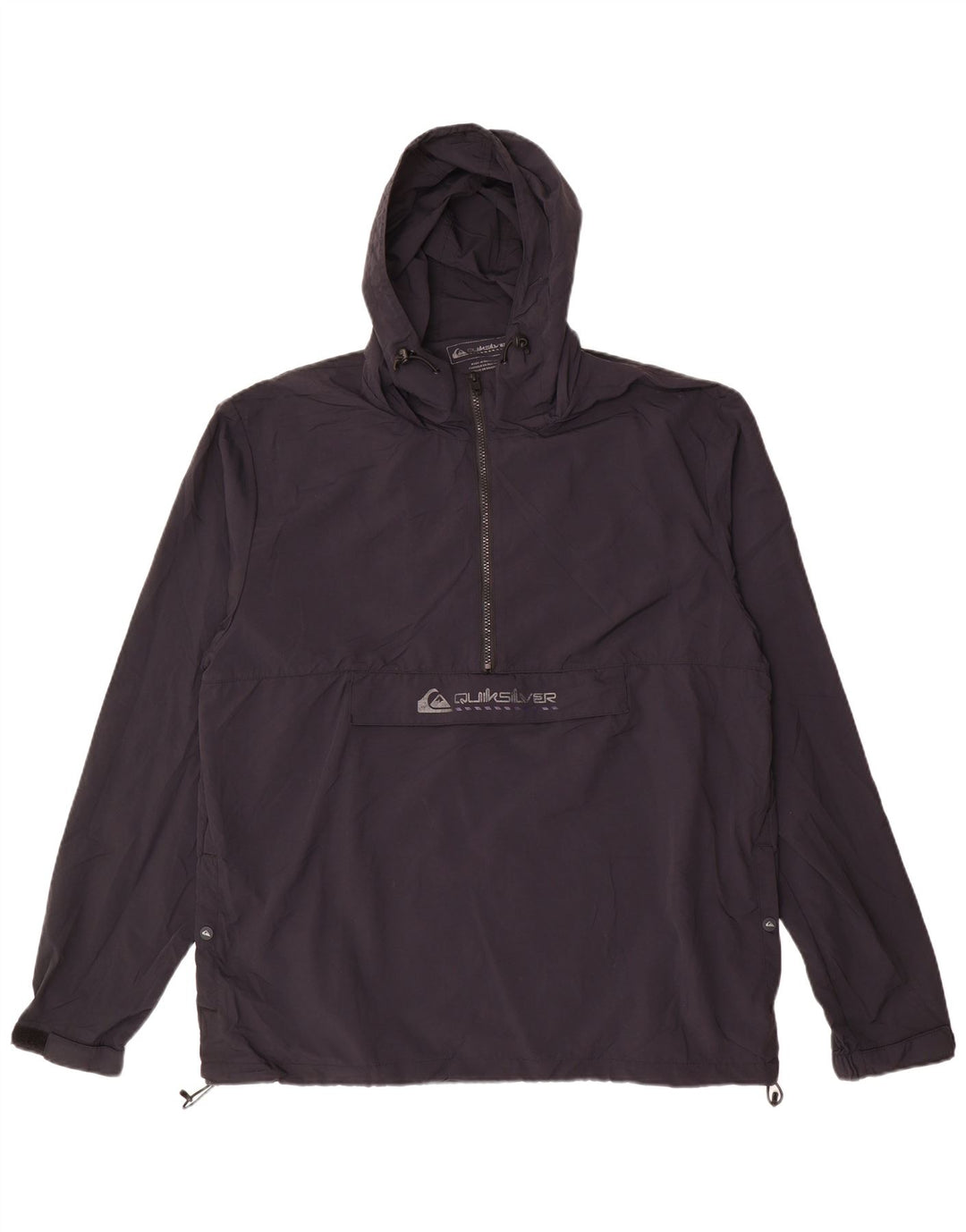 Jachetă de ploaie cu pulover grafic Quiksilver pentru bărbați UK 42 XL Nylon negru