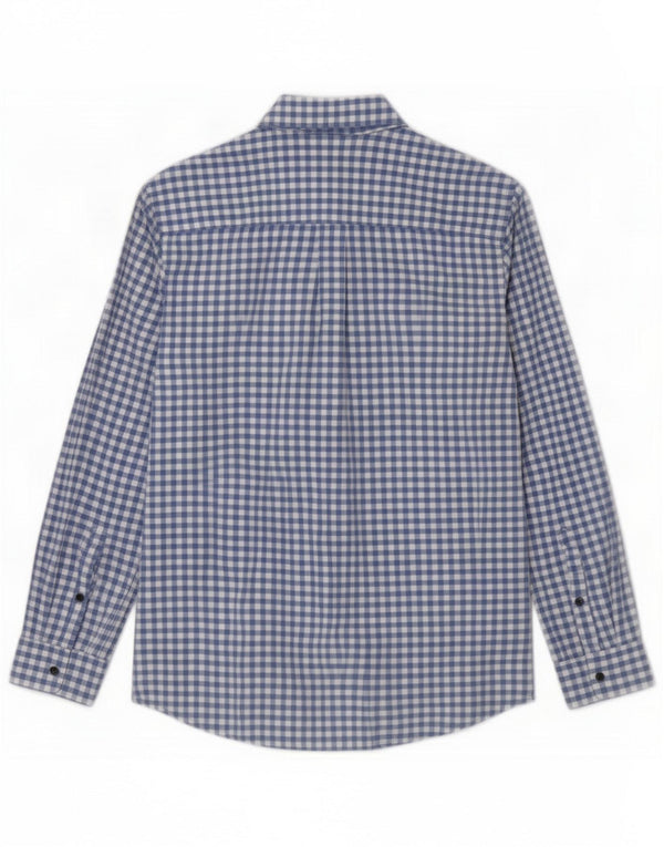 Pinko Womens Shirt UK 6 Small Blue Gingham Bumbac