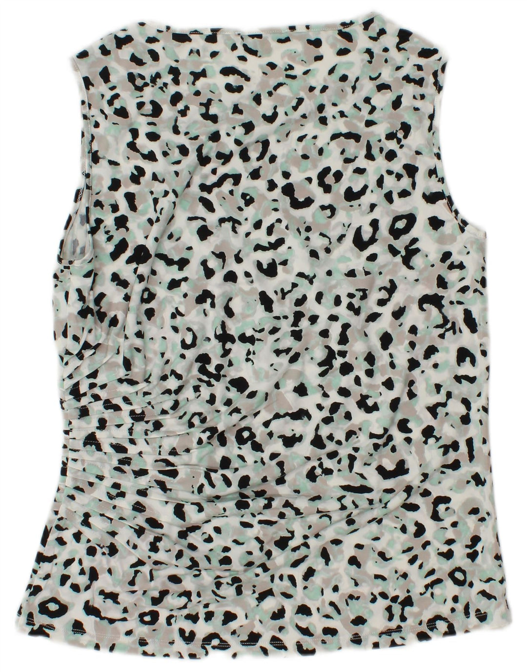 CALVIN KLEIN Vest Top Femei UK 12 Medium Multicolor Animal Print