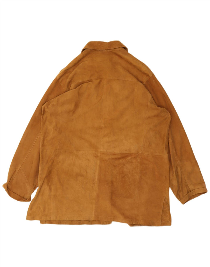 Jachetă vintage de piele intoarsa pentru femei IT 50 XL maro