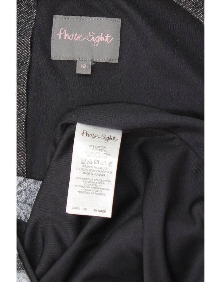 PHASE EIGHT Rochie pentru femei fără mâneci, UK 12, bumbac floral, gri mediu