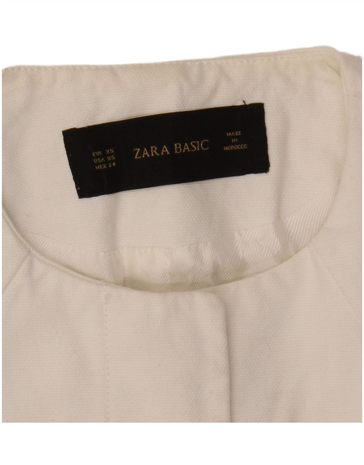 Blazer pentru femei ZARA UK 6 XS Alb