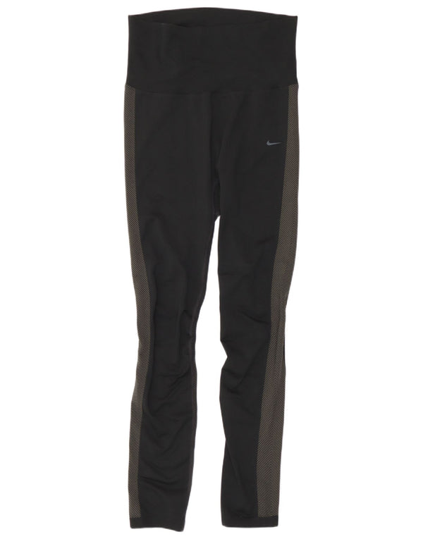 Leggings Nike Dri Fit pentru femei UK 12 Medium Black Colorblock Poliester