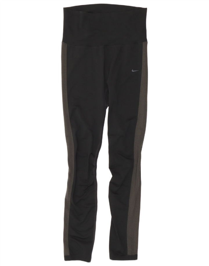 Leggings Nike Dri Fit pentru femei UK 12 Medium Black Colorblock Poliester