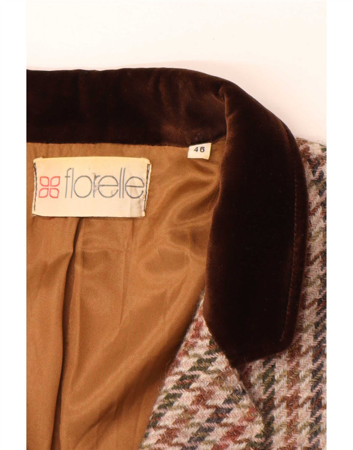Jachetă vintage pentru femei, cu 5 nasturi, IT 46, mare, multicoloră