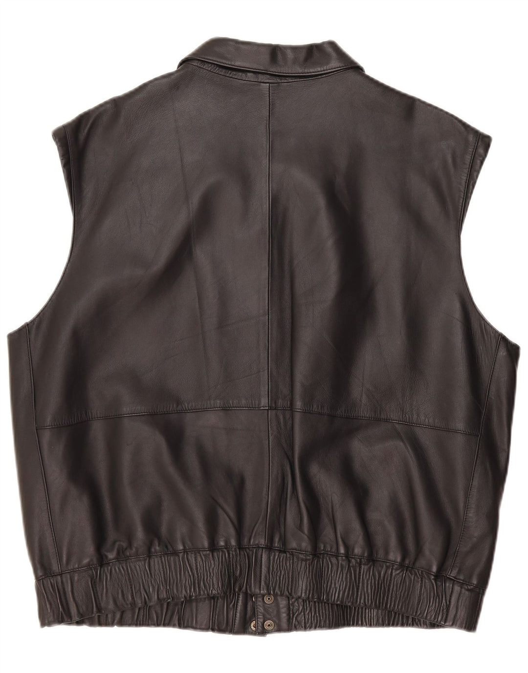 Gilet din piele vintage pentru bărbați IT 58 3XL din piele neagră