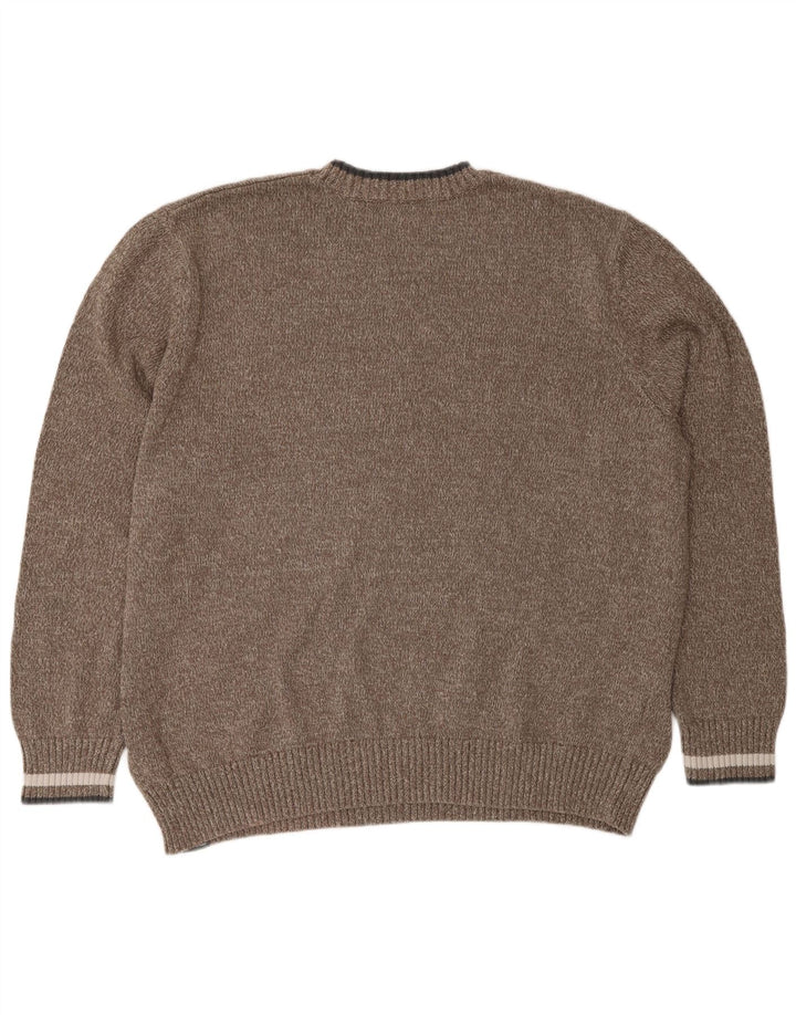 Pulover pentru bărbați cu gât crew Eddie Bauer, bumbac maro 2XL