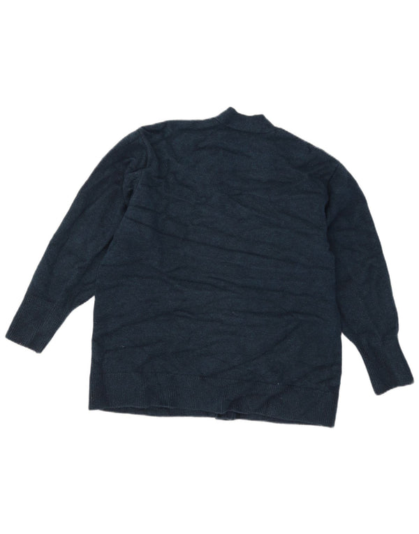 Pulover cardigan pentru femei Zara UK 16 mare bleumarin acrilic
