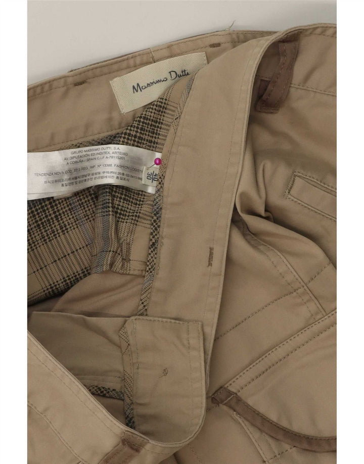 Massimo Dutti Pantaloni cargo subțiri pentru femei L30 L32 bumbac bej