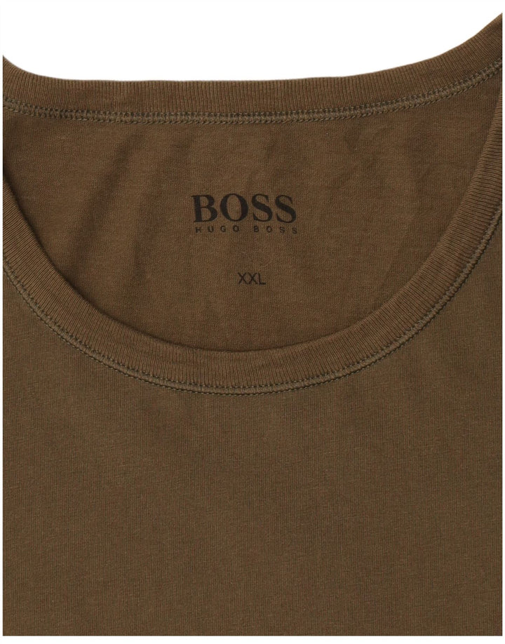 Tricou pentru bărbați Hugo Boss Top 2XL Kaki