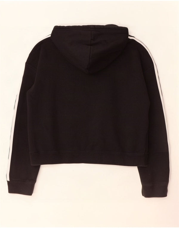 Jumper Adidas Crop Oversized Hoodie pentru femei UK 8 Small Black Bumbac