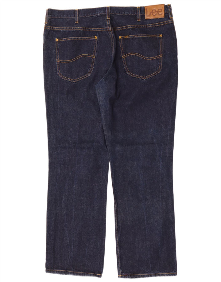 Blugi Lee Brooklyn Straight pentru bărbați W42 L32 Bumbac bleumarin