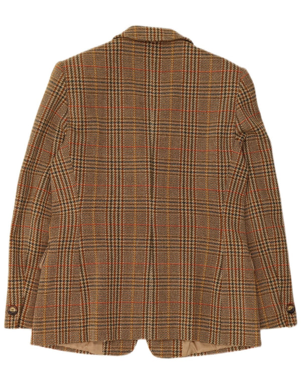 Jachetă Blazer pentru femei Marella cu 2 nasturi UK 16 Mare maro Houndstooth