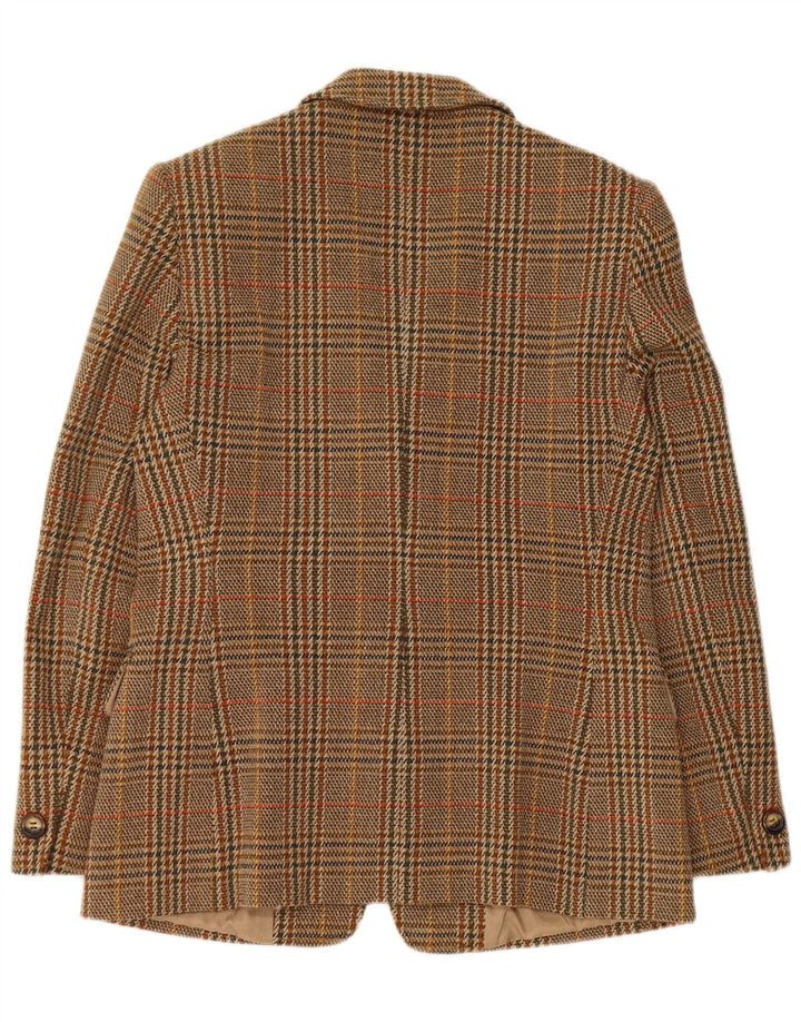 Jachetă Blazer pentru femei Marella cu 2 nasturi UK 16 Mare maro Houndstooth