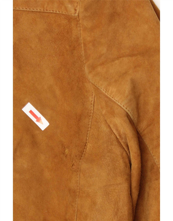Jachetă Bomber Vintage pentru bărbați din piele intoarsa IT 50 Medium Beige Piele